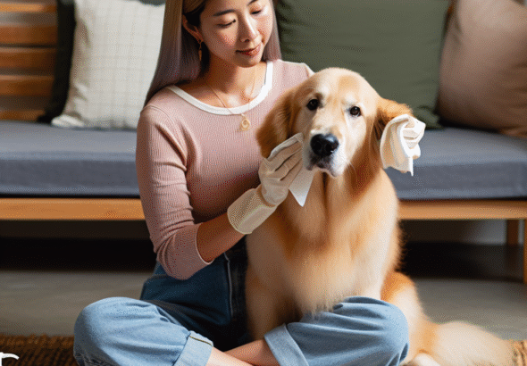 Training dogs to accept ear cleaning